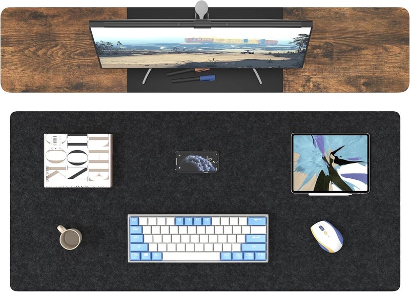 DAWNTREES Large Felt Desk Mat, 40''x16'' Full Desk Mouse Pad, Office Computer Desk Mat for Keyboard,100X40cm Felt Desktop Mat for Desk Pad Protector - Image 5